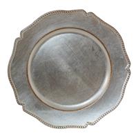 Antique Silver Underplate 33cm