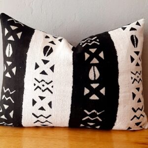Anopa - Black White Mud Cloth Cushion Cover