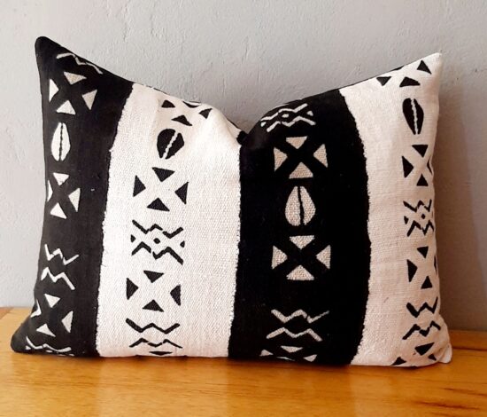 Anopa - Black White Mud Cloth Cushion Cover