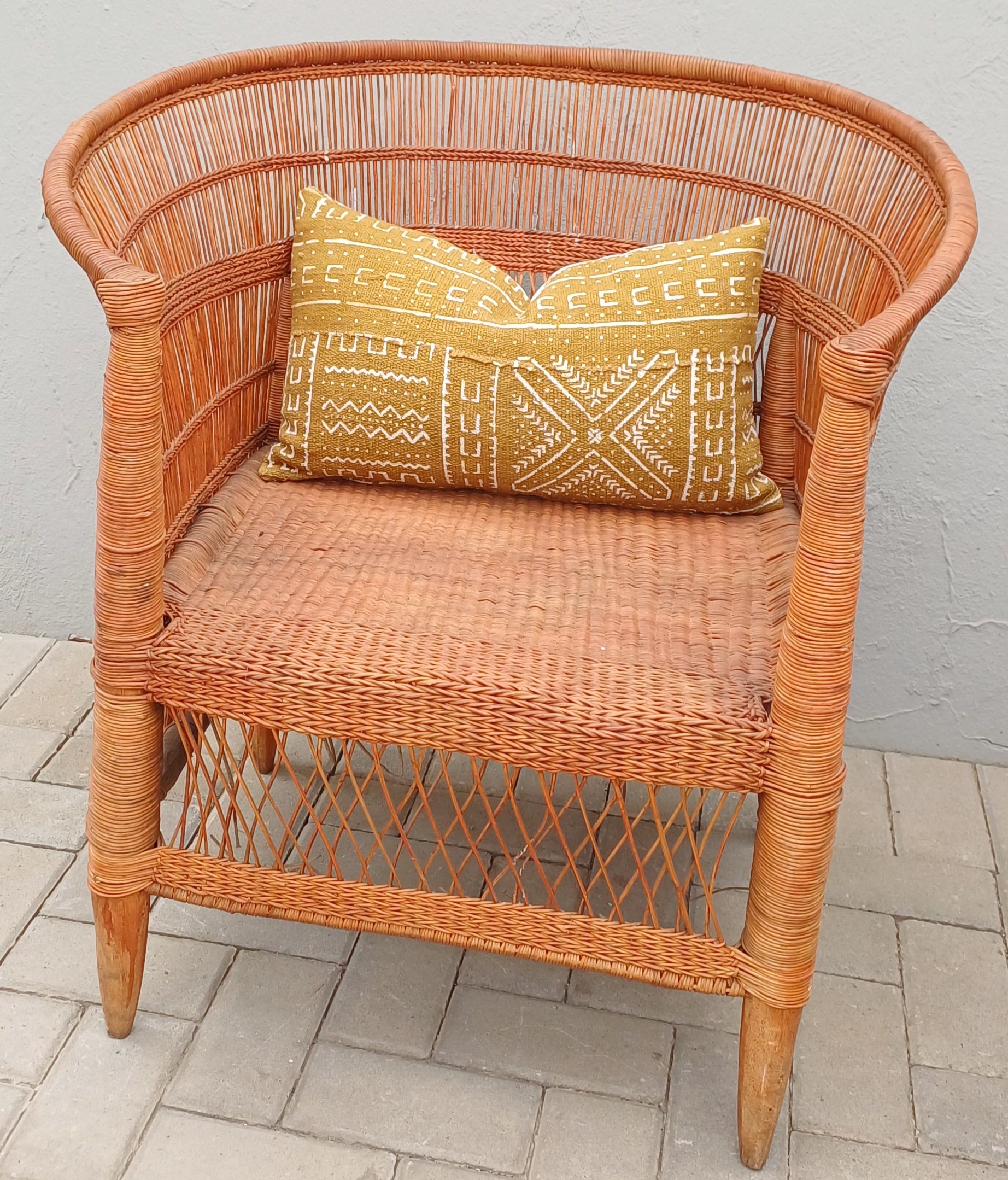 Fadziso - Mustard Mudcloth Cushion Cover 50cmx35cm