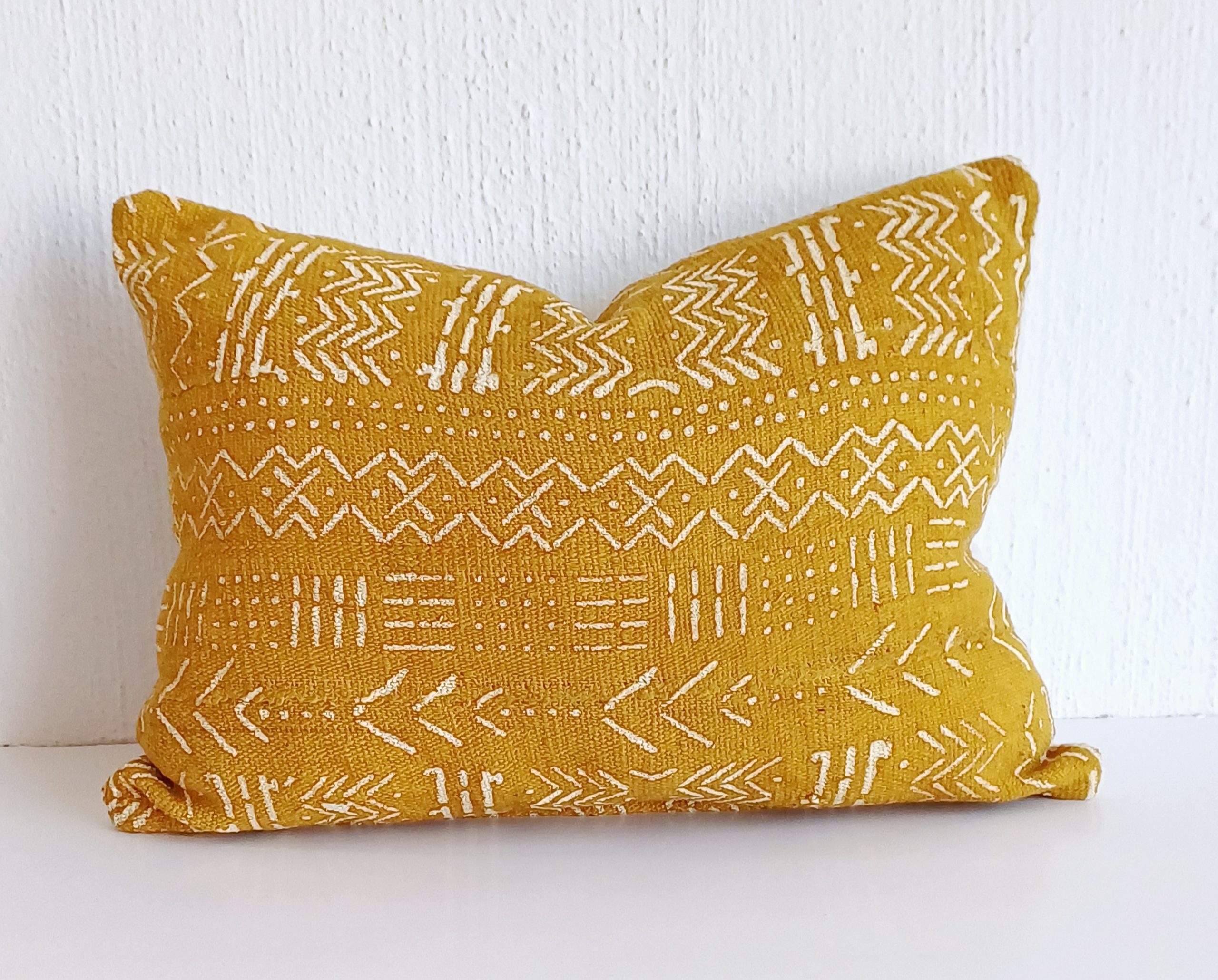 Fadziso - Mustard Mudcloth Cushion Cover 50cmx35cm