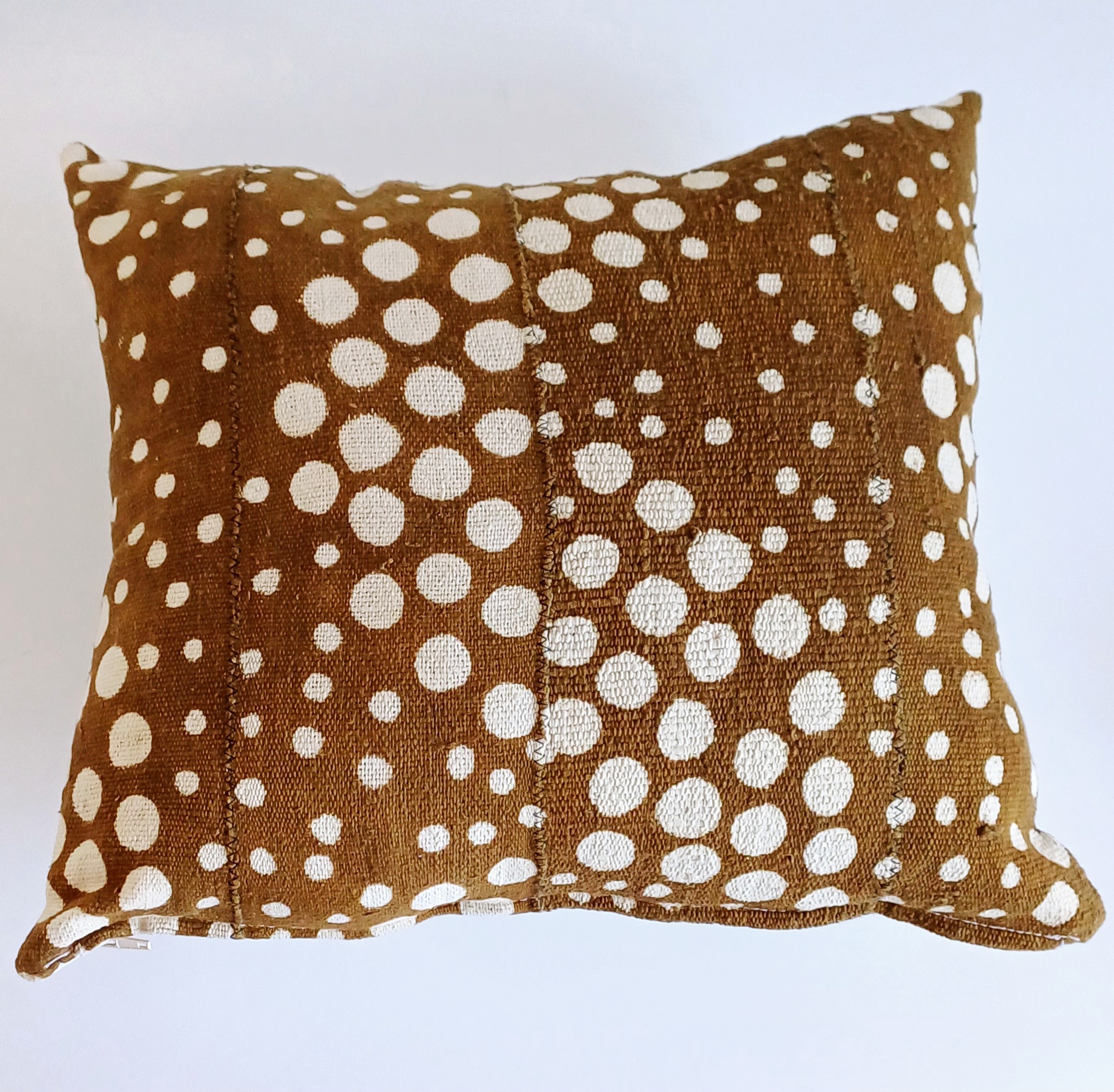 Mustard White Dot Mudcloth Cushion Cover -40x45cm